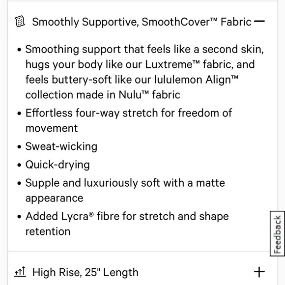 🖤Lululemon🖤Black,InStill High-Rise Tight 25”, size 16, NWT - Picture 7 of 16